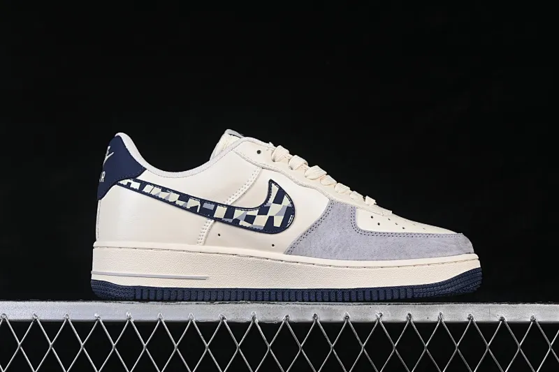 All categories Nk Air Force 1 Air Force series Nk Air Force 1 Low Air Force low-top Nike Air Force 1'07 Low Milky white and blue stitching Air Force 1 low-top casual sneakers NH0601-580